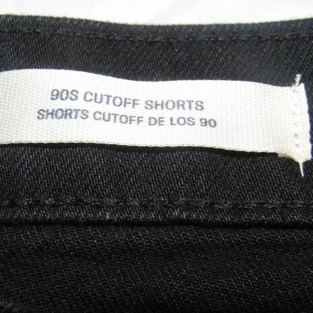 Universal Thread Black High-Rise 90s Cutoff Denim Shorts Size 12